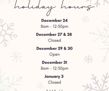 Holiday hours December 2021